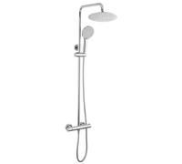 Rea Lungo set doccia a parete con termostato con soffione cromo REA-P6735