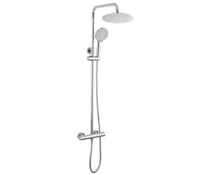 Rea Lungo set doccia a parete con termostato con soffione cromo REA-P6735