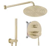 Rea Lungo set doccia da incasso con soffione oro REA-P9665