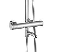 Rea Lungo set per vasca e doccia a parete con termostato con soffione cromo REA-P5961