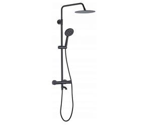 Rea Lungo set per vasca e doccia a parete con termostato nero REA-P4113