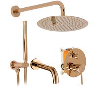 Rea Lungo set per vasca e doccia da incasso rame REA-P7998