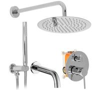 Rea Lungo set per vasca e doccia da incasso con soffione cromo REA-P6612