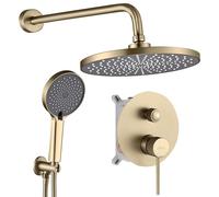 Rea Lungo Stripe set doccia da incasso con soffione oro REA-P9492