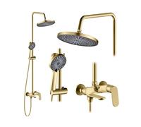 Rea Marco set per vasca e doccia a parete con soffione oro REA-P8548