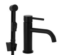 Rea - Miscelatore Lavabo Con Doccetta Bidet Lungo Black - 12 x 4 x 17 cm