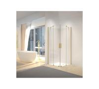 Rea Montana box doccia 100x80 cm rettangolare oro opaca/vetro trasparente REA-K6635