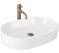 Rea Nadia lavabo 61x38.5 cm ovale da appoggio bianco REA-U9657