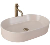 Rea Nadia lavabo 61x38.5 cm ovale da appoggio marrone/beige REA-U9661