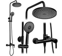 Rea Ontario set doccia a parete con soffione nero REA-P5712