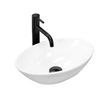 Rea Pamela lavabo 40x27 cm ovale da appoggio bianco REA-U5804
