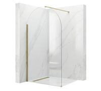 Rea - Parete doccia Heaven - Oro spazzolato 120 Walk-In - 0,8 x 120 x 200 cm