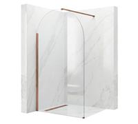 Rea - Parete doccia Heaven - rame spazzolato 120 Walk-In - 0,8 x 120 x 200 cm