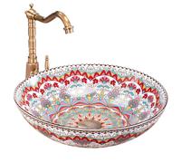 Rea Peru lavabo 42x42 cm rotonda da appoggio REA-U6031