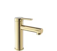 Rea PIXEL GOLD RUBINETTO LAVABO BASSO Miscelatore da bagno in ottone Miscelatore monocomando caldo e freddo regolabile (Oro)