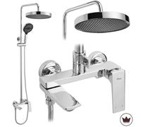 Rea Prime set per vasca e doccia a parete con soffione cromo REA-P6737