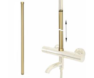 Rea - Prolunga Per Set Vasca/Doccia Gold Brush 60cm Tubo Per Braccio Di Prolunga Per Soffione Doccia (Oro Spazzolato) 2,2 X 2,2 X 61,5 cm