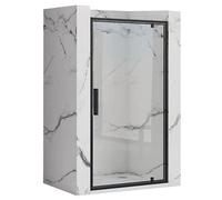 Rea Rapid Swing porta doccia 90 cm a battente nero semiopaca/vetro trasparente REA-K6409