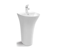 Rea Rita Slim lavabo 48x42 cm semicircolare freestanding bianco REA-U9901