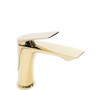 Rea Rubinetto Bagno Lavabo AVALON gold Low Miscelatore da bagno in ottone monocomando caldo e freddo regolabile (Oro)