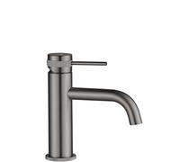 Rea Rubinetto Bagno Lavabo Lungo Grip Gun Grey low Miscelatore da bagno in ottone monocomando caldo e freddo regolabile (Titanium)