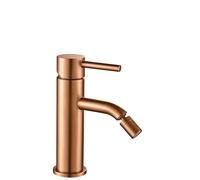 Rea Rubinetto bidet Lungo Copper Brush Miscelatore monocomando in ottone per WC Bagno (Rame spazzolato)