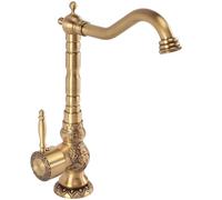 Rea Rubinetto da bagno/cucina Venice Antique Bronze Miscelatore da bagno in ottone Miscelatore monocomando caldo e freddo regolabile (Antique bronze)