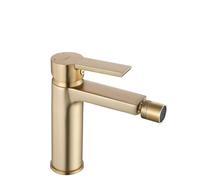Rea - Rubinetto Da Bidet Argus Gold Brush Miscelatore Monocomando In Ottone Per Wc Bagno (Oro) 15,5 X 4,5 X 16 cm
