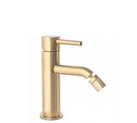 Rea Rubinetto da bidet Lungo Gold Brush Miscelatore monocomando in ottone per WC Bagno (Oro)