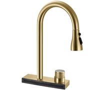 Rea - Rubinetto Da Cucina Conor Brush Gold Miscelatore Lavello Cucina In Ottone Miscelatore Monocomando Caldo E Freddo Regolabile (Oro) 26x22x40cm