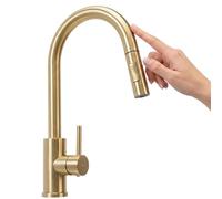 Rea - Rubinetto da Cucina FRESH TOUCH - Ottone - Oro Spazzolato - 19 x 20 x 37 cm
