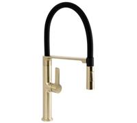 Rea Lago rubinetto da cucina verticale nero-oro/oro antico REA-B9336