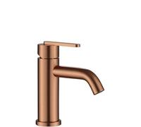 Rea - Rubinetto Da Lavabo Rame Spazzolato Ontario, Bajo, 11X4,5X17,5cm