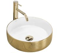 Rea Sami lavabo 36x36 cm rotonda da appoggio lucida REA-U1801