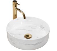 Rea Sami lavabo 36x36 cm rotonda da appoggio REA-U6606