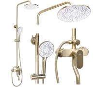 Rea Drop set doccia a parete con soffione oro REA-P7063