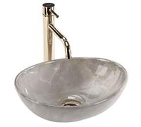 Rea Lavabo da appoggio Sofia Mini Kashmir Lavabo Bagno 35 x 26 x 12,5 cm in Ceramica (imitazione di pietra)