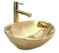 Rea Sofia lavabo 41x34.5 cm ovale da appoggio oro REA-U9015