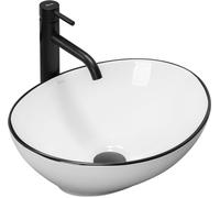 Rea Sofia lavabo 41x34.5 cm ovale da appoggio REA-U3217