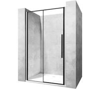 Rea Solar Black porta doccia 100 cm scorrevole nero semiopaca/vetro trasparente REA-K6512