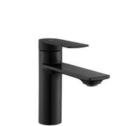 Rea Storm Black Lavabo Rubinetto Basso Miscelatore Da Bagno In Ottone Rubinetto Monocomando Caldo E Freddo Regolabile (Nero Opaco) 15x4,2x15cm