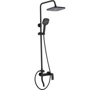 Rea Storm set doccia a parete con soffione nero REA-P9532