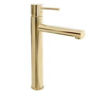 Rea TESS RUBINETTO LAVABO ORO ALTA CHIARO Miscelatore bagno in ottone monocomando rubinetto lavamani regolabile caldo e freddo (oro)
