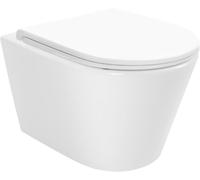 Rea Tito vaso wc con copriwater a discesa lenta sospeso senza brida bianco lucida REA-C6800