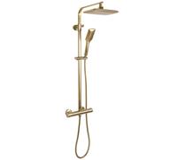 Rea Tom set doccia a parete con termostato con soffione oro REA-P5004