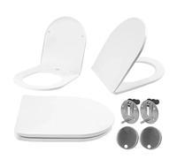 REA UF DUROPLAST FLAT WHITE CARLO CARTER COPRIWATER BIANCO, SEDILE DEL WC REALIZZATO IN MATERIALE DI ALTA QUALITÀ