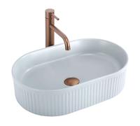 Rea Vanda lavabo 49x31 cm ovale da appoggio blu opaca REA-U6375