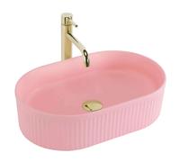 Rea Vanda lavabo 49x31 cm ovale da appoggio rosa opaca REA-U6376