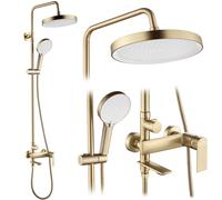 Rea Veneta set doccia a parete con soffione oro REA-P3003