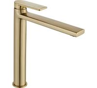 Rea VERSO BRUSH ORO RUBINETTO LAVABO ALTO Miscelatore da bagno in ottone monocomando rubinetto regolabile caldo e freddo (oro)